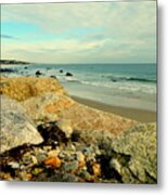 Squibby Cliffs And Mackerel Sky Metal Print