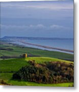 St Catherines Chapel And Chesil Beach Metal Print