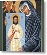 St Faustina Kowalska Apostle Of Divine Mercy 094 Metal Print