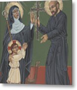 St Hildegard And St Ignatius- Viriditas Metal Print