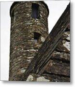 St Kevins Chapel Tower Glendalough Monastary County Wicklow Ireland Metal Print