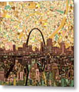 St Louis Skyline Abstract 11 Metal Print