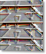 Stacked Storage Crates Abstract Metal Print