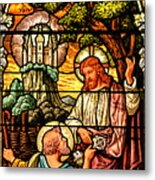 Stained Glass Scene 9 Metal Print