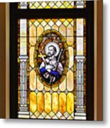 Stained Glass Window Father Antonio Ubach Metal Print