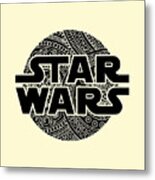 Star Wars Art - Logo - Black Metal Print