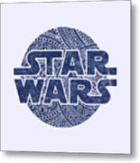 Star Wars Art - Logo - Blue Metal Print