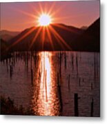 Starburst Sunrise - Earthquake Lake 005 Metal Print