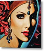 Starlight Rose Metal Print