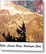 Starry Night Over Mount Baker Metal Print