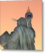 Statue Of Liberty Up Close Sun Bright Metal Print