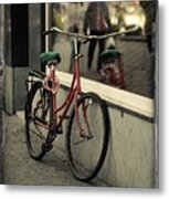 Staying Alone. Old Cards From Amsterdam Metal Print