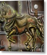 Steampunk Carousel Metal Print