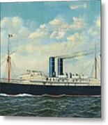 Steamship Merida In New York Harbor Metal Print