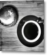 Still Life With Coffee And Sugar Metal Print