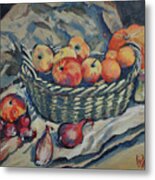 Still Life With Fruit And Vegetables Metal Print