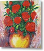 Still Life With Roses Metal Print