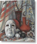 Still Life With The Mask Metal Print