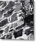 Stone Wall With Ivy Metal Print