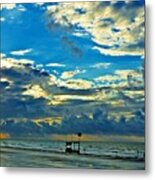 Storm Over The Gulf Metal Print