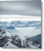 Stormy Mountainscape. Mount Pilatus, Switzerland Metal Print