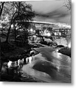 Stormy Night At Liberty Bridge Metal Print