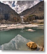 Stormy Reflections In Grinnell Pond Metal Print
