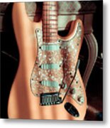 Stratocaster Plus In Shell Pink Metal Print