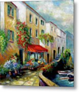 Street In Italy By The Sea Metal Print