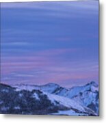 Striped Sky At Day's End Metal Print