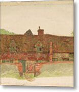 Study Of A Long Cottage With Dormer Windows Metal Print
