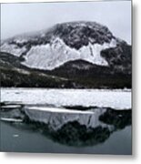 Sugarloaf Hill Reflections In Winter Metal Print