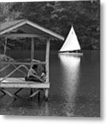 Summer Camp Black And White 1 Metal Print