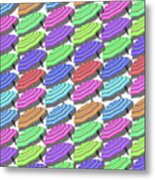 Summer Fun Beach Umbrellas Pattern Metal Print