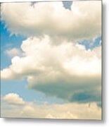 Summer Sky Blue Sky White Clouds Metal Print