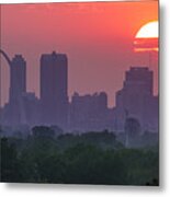 Sun Setting Over St Louis Metal Print