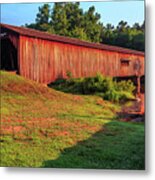 Sun Shining On Watson Mill Bridge Metal Print