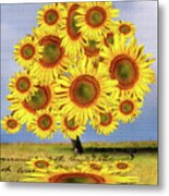 Sunflower Tree Metal Print