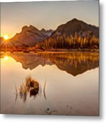 Sunrise At Banff's Vermilion Lakes Metal Print