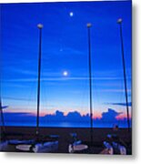 Sunrise Catamarans Moon Planets Metal Print