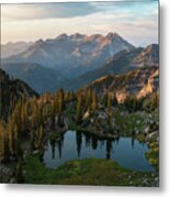 Sunrise In The Wasatch Metal Print