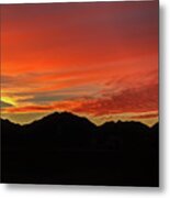 Sunrise Over Gila Mountains Metal Print