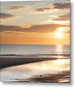 Sunrise Reflections At Aberdeen Beach Metal Print