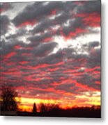 Sunrise Silhouettes Metal Print