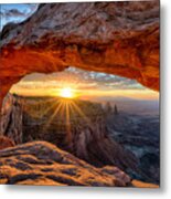 Sunrise Under Mesa Arch Metal Print