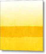 Sunrise- Yellow Abstract Art By Linda Woods Metal Poster