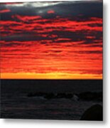 Sunset And Jetty Metal Print