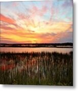 Sunset And Reflections Metal Print