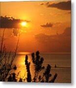 Sunset At Lake Huron Metal Print