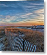 Sunset At Lighthouse Beach In Chatham Massachusetts Metal Print